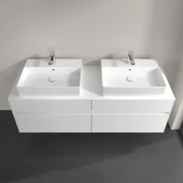 Villeroy & Boch Collaro Тумба под раковину, с подсветкой, 4 выдвижных ящика, 1600 x 548 x 500 mm, Glossy White / Glossy White C137B0DH