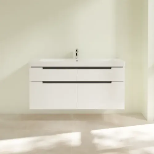 Villeroy & Boch Subway 2.0 Тумба под раковину, 4 выдвижных ящика, 1287 x 590 x 449 mm, Glossy White A91610DH