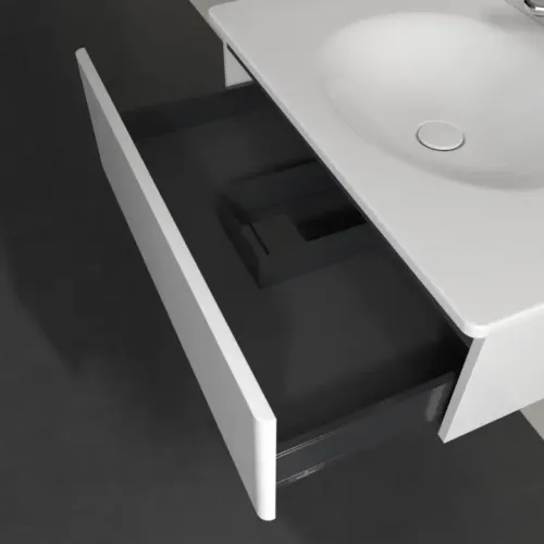 Villeroy & Boch Antao Тумба под раковину, 1 выдвижной ящик, 788 x 256 x 496 mm, лицевая поверхность без текстурированной отделки, Glossy White Lacquer K01000GF