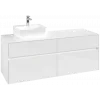 Villeroy & Boch Collaro Тумба под раковину, с подсветкой, 4 выдвижных ящика, 1400 x 548 x 500 mm, Glossy White / Glossy White C101B0DH
