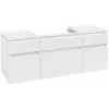 Villeroy & Boch Legato Тумба под раковину, 5 выдвижных ящиков, 1400 x 550 x 500 mm, Glossy White / Glossy White B69900DH