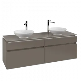 Villeroy & Boch Legato Тумба под раковину, 4 выдвижных ящика, 1600 x 550 x 500 mm, Truffle Grey / Truffle Grey B60000VG