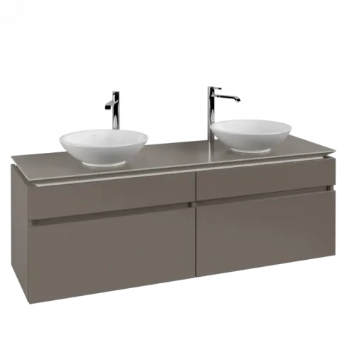 Villeroy & Boch Legato Тумба под раковину, 4 выдвижных ящика, 1600 x 550 x 500 mm, Truffle Grey / Truffle Grey B60000VG