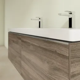 Villeroy & Boch Subway 3.0 Тумба под раковину, с подсветкой, 2 выдвижных ящика, 1272 x 429 x 478 mm, Stone Oak C601L0RK