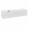 Villeroy & Boch Antao Тумба под раковину, с подсветкой, 4 выдвижных ящика, 1600 x 360 x 500 mm, лицевая поверхность без текстурированной отделки, Glossy White Lacquer / Glossy White Lacquer L26010GF