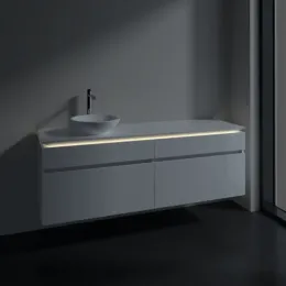 Villeroy & Boch Legato Тумба под раковину, с подсветкой, 4 выдвижных ящика, 1600 x 550 x 500 mm, Glossy White / Glossy White B596L0DH