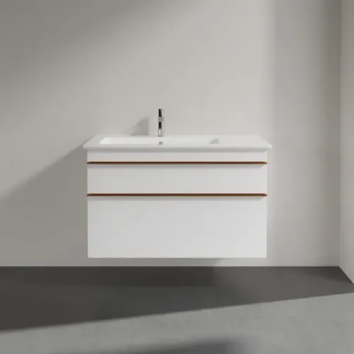 Villeroy & Boch Venticello Тумба под раковину, 2 выдвижных ящика, 953 x 590 x 502 mm, Glossy White / Glossy White A92705DH