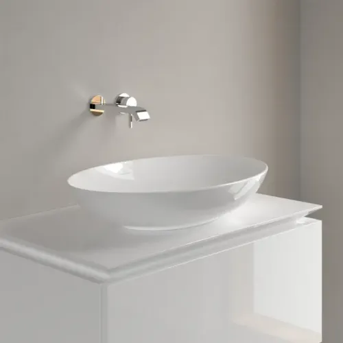 Villeroy & Boch Loop & Friends Раковина для установки на столешницу, 620 x 420 x 120 mm, Альпийский белый, с переливом 4A480001