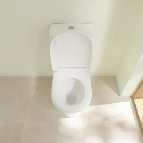 Villeroy & Boch O.novo Унитаз-компакт с вертикальным смывом, напольный, Альпийский белый 56610101