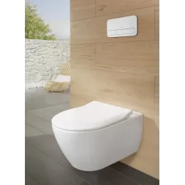 Villeroy & Boch Subway 2.0 Унитаз с открытым смывным краем, настенный, Альпийский белый CeramicPlus 5614R0R1