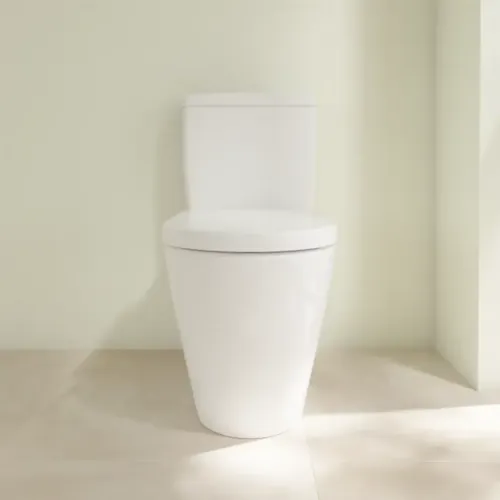 Villeroy & Boch Avento Унитаз-компакт с открытым смывным краем, напольный, Альпийский белый 5644R001