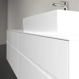 Villeroy & Boch Collaro Тумба под раковину, 4 выдвижных ящика, 1600 x 548 x 500 mm, Glossy White / Glossy White C13600DH