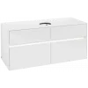 Villeroy & Boch Collaro Тумба под раковину, с подсветкой, 4 выдвижных ящика, 1200 x 548 x 500 mm, Glossy White / Glossy White C041B0DH
