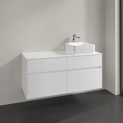 Villeroy & Boch Collaro Тумба под раковину, 4 выдвижных ящика, 1200 x 548 x 500 mm, Glossy White / Glossy White C04300DH