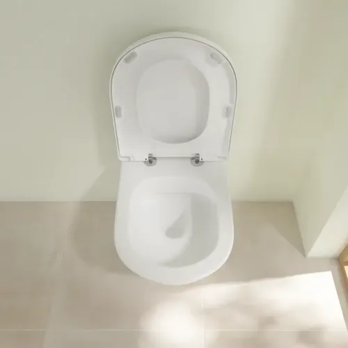 Villeroy & Boch Subway 2.0 Сиденье с крышкой для унитаза, с функцией автоматического опускания (SoftClosing), со снимаемым сиденьем (QuickRelease), Альпийский белый 9M86S101
