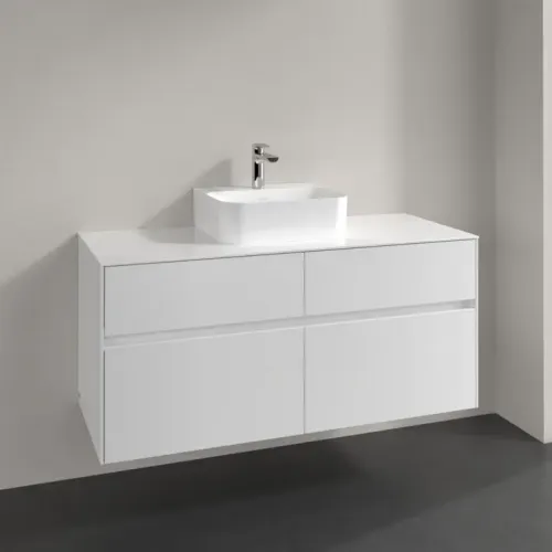Villeroy & Boch Collaro Тумба под раковину, 4 выдвижных ящика, 1200 x 548 x 500 mm, Glossy White / Glossy White C09700DH