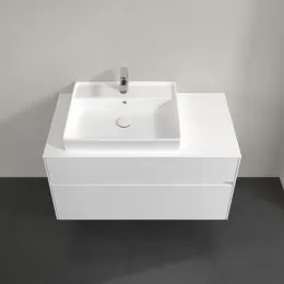 Villeroy & Boch Collaro Тумба под раковину, с подсветкой, 2 выдвижных ящика, 1000 x 548 x 500 mm, Glossy White / Glossy White C017B0DH