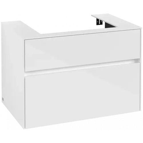 Villeroy & Boch Collaro Тумба под раковину, 2 выдвижных ящика, 800 x 548 x 500 mm, Glossy White / Glossy White C08000DH