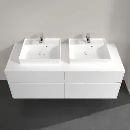 Villeroy & Boch Collaro Тумба под раковину, с подсветкой, 4 выдвижных ящика, 1400 x 548 x 500 mm, Glossy White / Glossy White C076B0DH