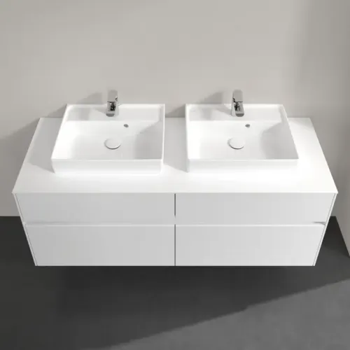 Villeroy & Boch Collaro Тумба под раковину, с подсветкой, 4 выдвижных ящика, 1400 x 548 x 500 mm, Glossy White / Glossy White C076B0DH