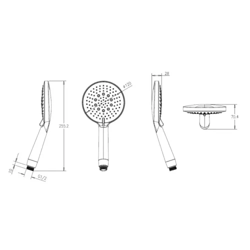 Душевая лейка Villeroy & Boch Universal TVS00002100061 хром TVS00002100061