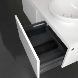 Villeroy & Boch Legato Тумба под раковину, с подсветкой, 2 выдвижных ящика, 1200 x 380 x 500 mm, Glossy White / Glossy White B581L0DH