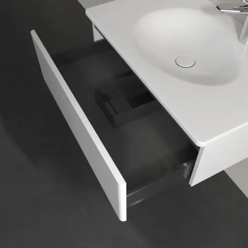 Villeroy & Boch Antao Тумба под раковину, с подсветкой, 1 выдвижной ящик, 788 x 256 x 496 mm, лицевая поверхность без текстурированной отделки, Glossy White Lacquer L01000GF