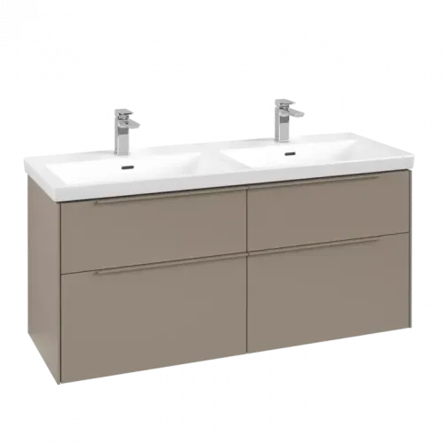 Villeroy & Boch Subway 3.0 Тумба под раковину, с подсветкой, 4 выдвижных ящика, 1272 x 576 x 478 mm, Taupe C568L2VM