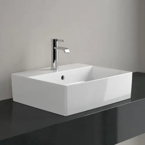 Villeroy & Boch Memento 2.0 Раковина для установки на столешницу, 498 x 420 x 139 mm, Альпийский белый, с переливом 4A075001