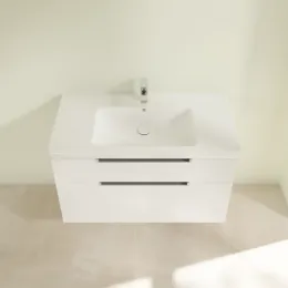 Villeroy & Boch Subway 2.0 Тумба под раковину, 2 выдвижных ящика, 987 x 590 x 449 mm, Glossy White A91500DH