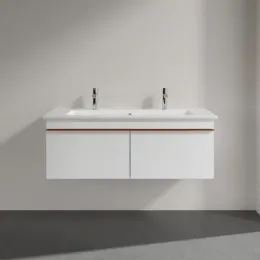 Villeroy & Boch Venticello Тумба под раковину, 2 выдвижных ящика, 1153 x 420 x 502 mm, Glossy White / Glossy White A93805DH