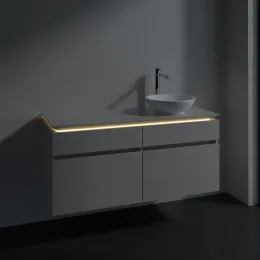 Villeroy & Boch Legato Тумба под раковину, с подсветкой, 4 выдвижных ящика, 1200 x 550 x 500 mm, Soft Grey / Soft Grey B582L0VK