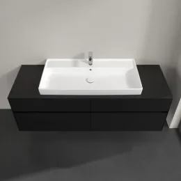 Villeroy & Boch Collaro Тумба под раковину, 4 выдвижных ящика, 1600 x 548 x 500 mm, Black Matt Lacquer / Black Matt Lacquer C03100PD
