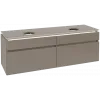 Villeroy & Boch Legato Тумба под раковину, с подсветкой, 4 выдвижных ящика, 1600 x 550 x 500 mm, Truffle Grey / Truffle Grey B600L0VG