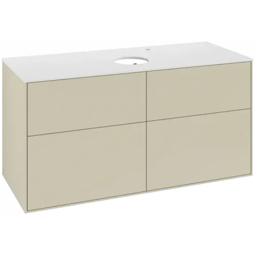 Villeroy & Boch Finion Тумба под раковину, 4 выдвижных ящика, 1200 x 603 x 501 mm, Silk Grey Matt Lacquer F91100HJ