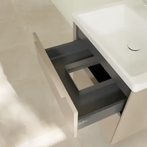 Villeroy & Boch Subway 3.0 Тумба под раковину, 2 выдвижных ящика, 572 x 576 x 478 mm, Taupe C57802VM