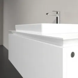 Villeroy & Boch Legato Тумба под раковину, с подсветкой, 1 выдвижной ящик, 1000 x 380 x 500 mm, Glossy White / Glossy White B680L0DH