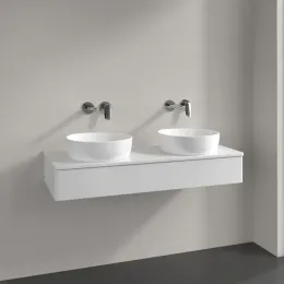 Villeroy & Boch Antao Тумба под раковину, 1 выдвижной ящик, 1200 x 190 x 500 mm, лицевая поверхность без текстурированной отделки, Glossy White Lacquer / Glossy White Lacquer K13010GF