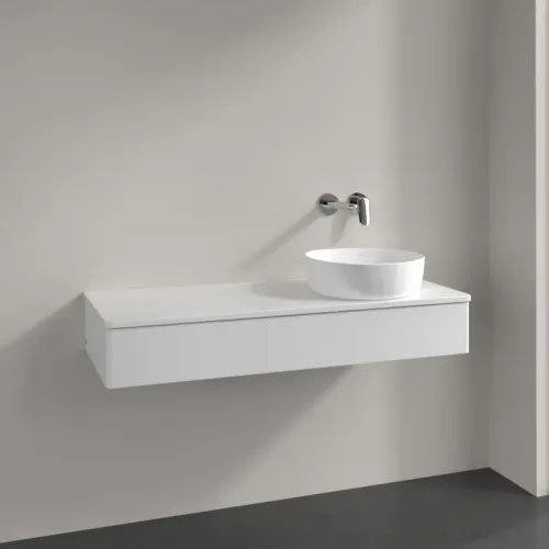 Villeroy & Boch Antao Тумба под раковину, 1 выдвижной ящик, 1200 x 190 x 500 mm, лицевая поверхность без текстурированной отделки, Glossy White Lacquer / Glossy White Lacquer K12010GF
