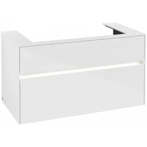 Villeroy & Boch Collaro Тумба под раковину, с подсветкой, 2 выдвижных ящика, 1000 x 548 x 500 mm, Glossy White / Glossy White C020B0DH