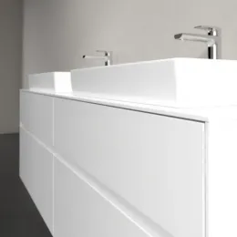 Villeroy & Boch Collaro Тумба под раковину, с подсветкой, 4 выдвижных ящика, 1600 x 548 x 500 mm, Glossy White / Glossy White C024B0DH