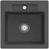 Villeroy & Boch Siluet 50 S Мойка, включая Комплект слива с ручным управлением, выкл TitanCeram, 510 x 510 mm, Graphite CeramicPlus 334501i4