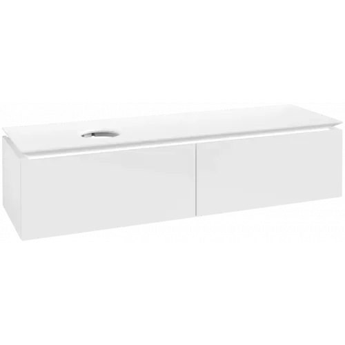 Villeroy & Boch Legato Тумба под раковину, 2 выдвижных ящика, 1600 x 380 x 500 mm, Glossy White / Glossy White B59500DH