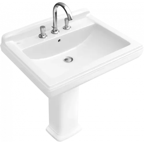 Villeroy & Boch Hommage Pаковина, 750 x 580 x 200 mm, Альпийский белый CeramicPlus, с переливом 7101A1R1