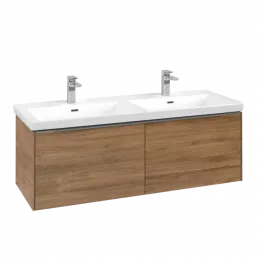 Villeroy & Boch Subway 3.0 Тумба под раковину, с подсветкой, 2 выдвижных ящика, 1272 x 429 x 478 mm, Oak Kansas C567L0RH