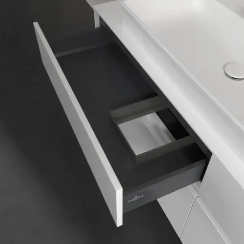 Villeroy & Boch Collaro Тумба под раковину, с подсветкой, 4 выдвижных ящика, 1600 x 548 x 500 mm, Glossy White / Glossy White C026B0DH