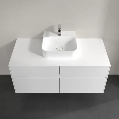 Villeroy & Boch Collaro Тумба под раковину, с подсветкой, 4 выдвижных ящика, 1200 x 548 x 500 mm, Glossy White / Glossy White C097B0DH