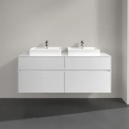 Villeroy & Boch Collaro Тумба под раковину, 4 выдвижных ящика, 1400 x 548 x 500 mm, Glossy White / Glossy White C07600DH