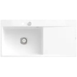 Villeroy & Boch Subway Style 60 Flat Мойка, включая Комплект слива с эксцентриком, выкл Керамика, 980 x 490 mm, Альпийский белый CeramicPlus 33622FR1