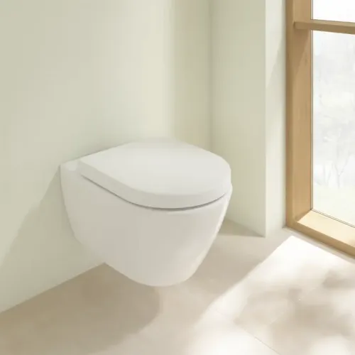 Villeroy & Boch Subway 2.0 Унитаз с открытым смывным краем, настенный, Альпийский белый CeramicPlus 5614R0R1